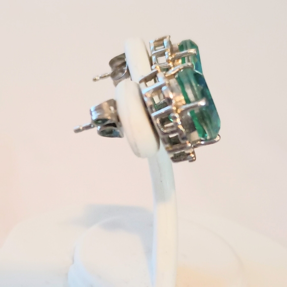 Peacock quartz earrings - Picture 10 of 14